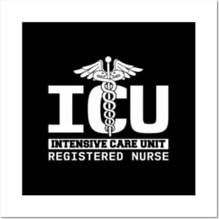 Icu Registered Nurse Intensive Care Unit Rn Staff Uniform Posters and Art